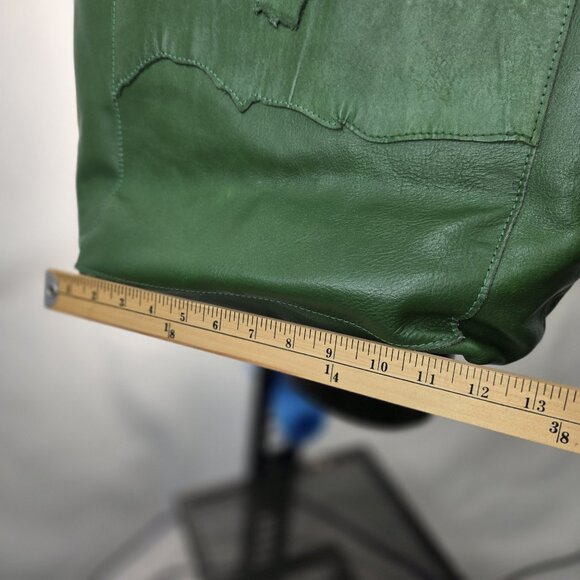 Handmade Grass Green Leather Tote Bag - Picture 14 of 16